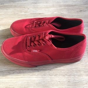 red monochrome vans
